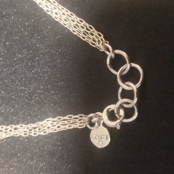 Loft layered gold ,black,silver seed beads with small natural stone pendant - Picture 4 of 9